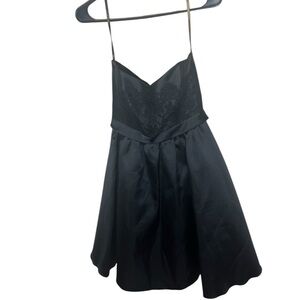 Lela Rose little black lace Strapless Dress size 6